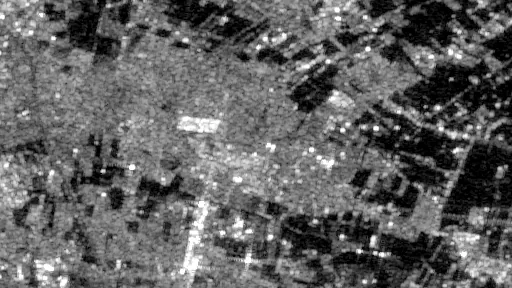Sentinel-1 radar image of flooded farmland in Spain